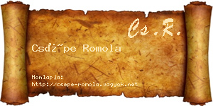 Csépe Romola névjegykártya